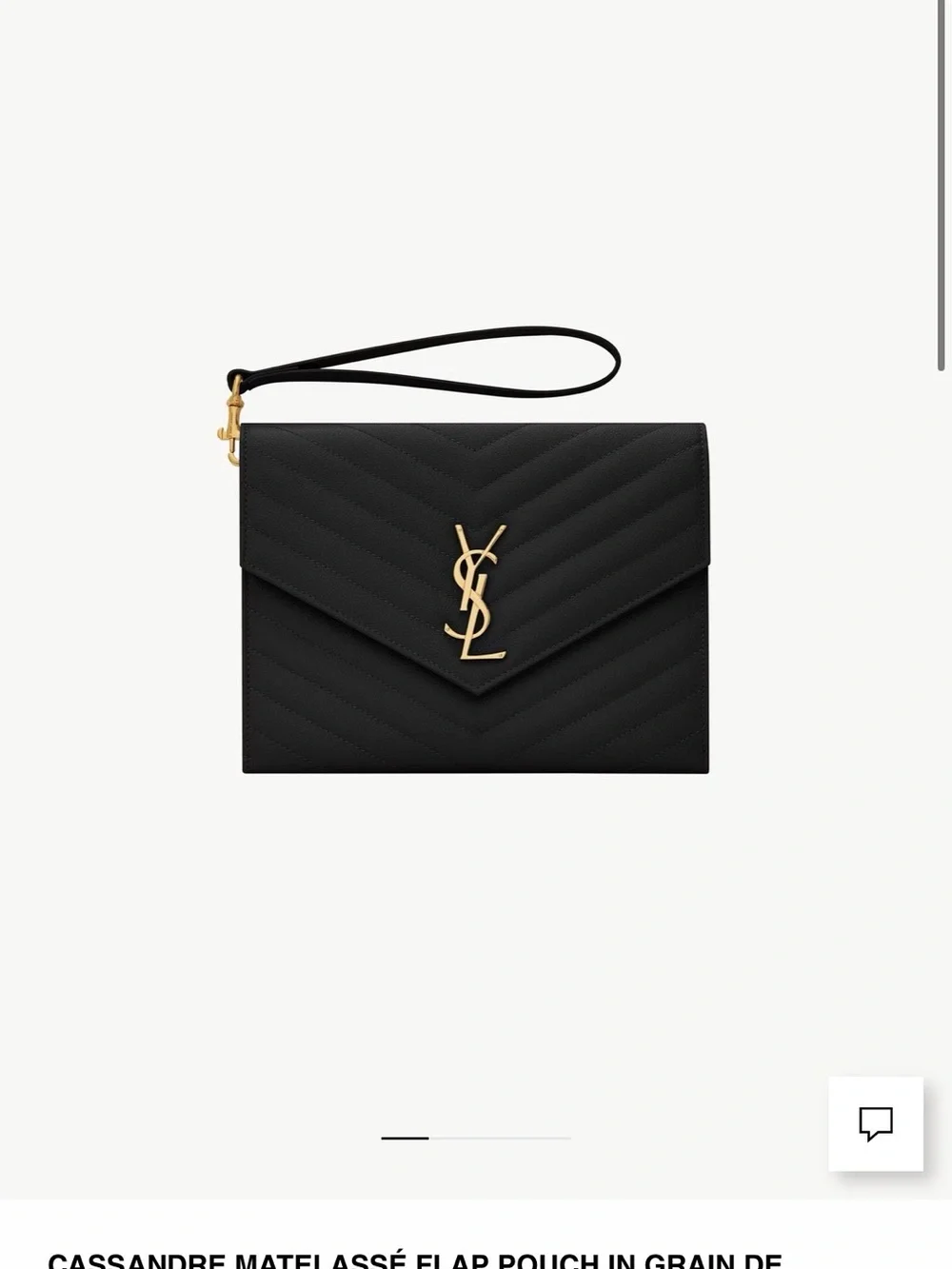 Saint Laurent YSL Cassandre Clutch Wristlet Bag